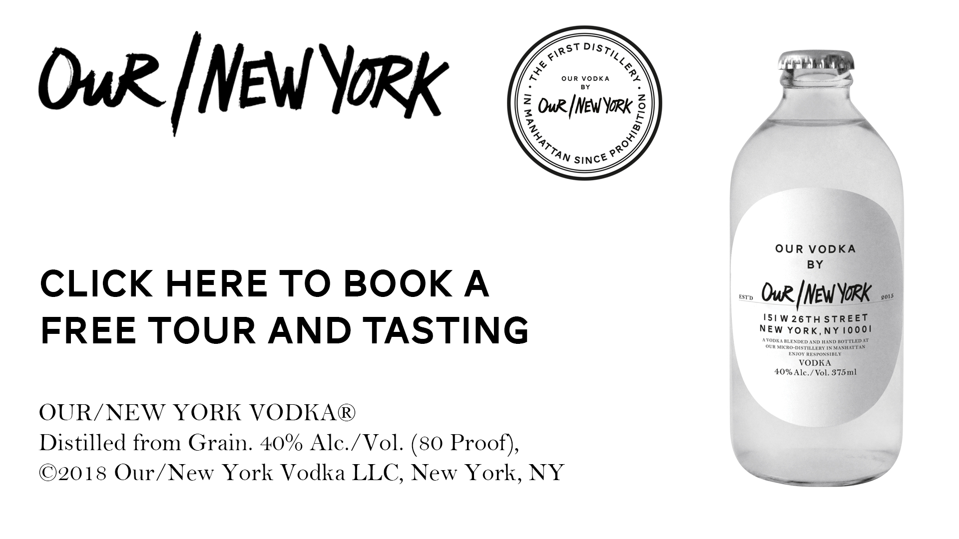 Book a free tour and tasting